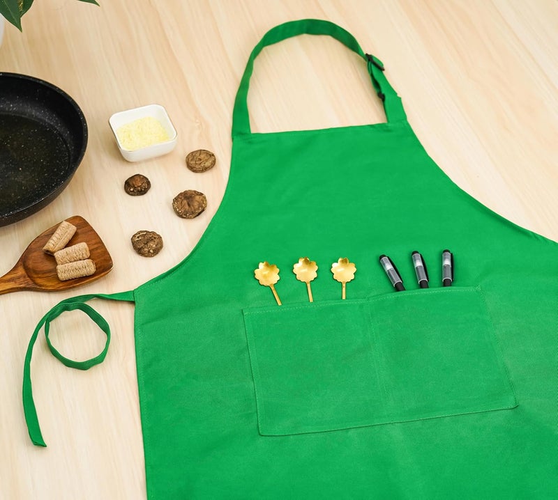 H.BETTER Kid Apron Adjustable Strap with 2 Pockets Painting Cooking Craft Backing Unisex Age 5-12 - Image 2